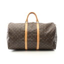 ルイ・ヴィトン LOUIS VUITTON キーポル55 ボストンバッグ バッグ PVCコーティングキャンバス レザー モノグラム メンズ レディース ブラウン...