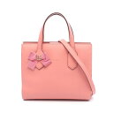 【15%OFFクーポン対象】グッチ GUCCI GGリボン ハンドバッグ バッグ レザー レディース ピンク系 443089 【中古】