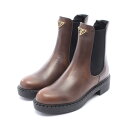 プラダ PRADA チェルシー ブーツ 靴 レザー レディース ブラウン系 / ブラック系 【中古】