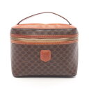【15%OFFクーポン対象】セリーヌ CELINE マカダム ハンドバッグ バッグ PVCコーティングキャンバス レザー レディース ブラウン系 【中古】