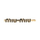 【3千円OFFクーポン対象】ミュウ ミュウ Miu Miu エナメルメタル アクセサリー GP(ゴールドメッキ) レディース ゴールド系 / ブラック系 5IF...