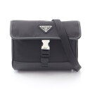 プラダ PRADA RE NYLON TESSUTO+SAFFIANO ショルダーバッグ バッグ ナイロン サフィアーノレザー メンズ ブラック系 2ZH108...