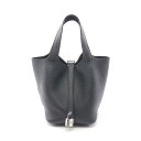 【15%OFFクーポン対象】エルメス HERMES ピコタンロックPM ハンドバッグ バッグ レザー トリヨンクレマンス トリヨンクレマンス レディース ブラッ...