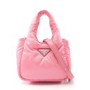【15%OFFクーポン対象】プラダ PRADA Re-Nylon ハンドバッグ バッグ ナイロン レディース ピンク系 1BA359 【中古】