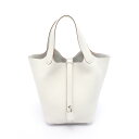 【10%OFFクーポン対象】エルメス HERMES ピコタンロック エクラPM ニューホワイト ヴェールフィズ ハンドバッグ バッグ レザー トリヨンクレマンス...