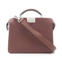 【15%OFFクーポン対象】フェンディ FENDI ピーカブー アイシーユー スモール ハンドバッグ バッグ レザー レディース ブラウン系 7VA530 【中...