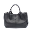 【15%OFFクーポン対象】トッズ TOD'S ALH SHOPPING PICCOLA ハンドバッグ バッグ レザー レディース ブラック系 【中古】