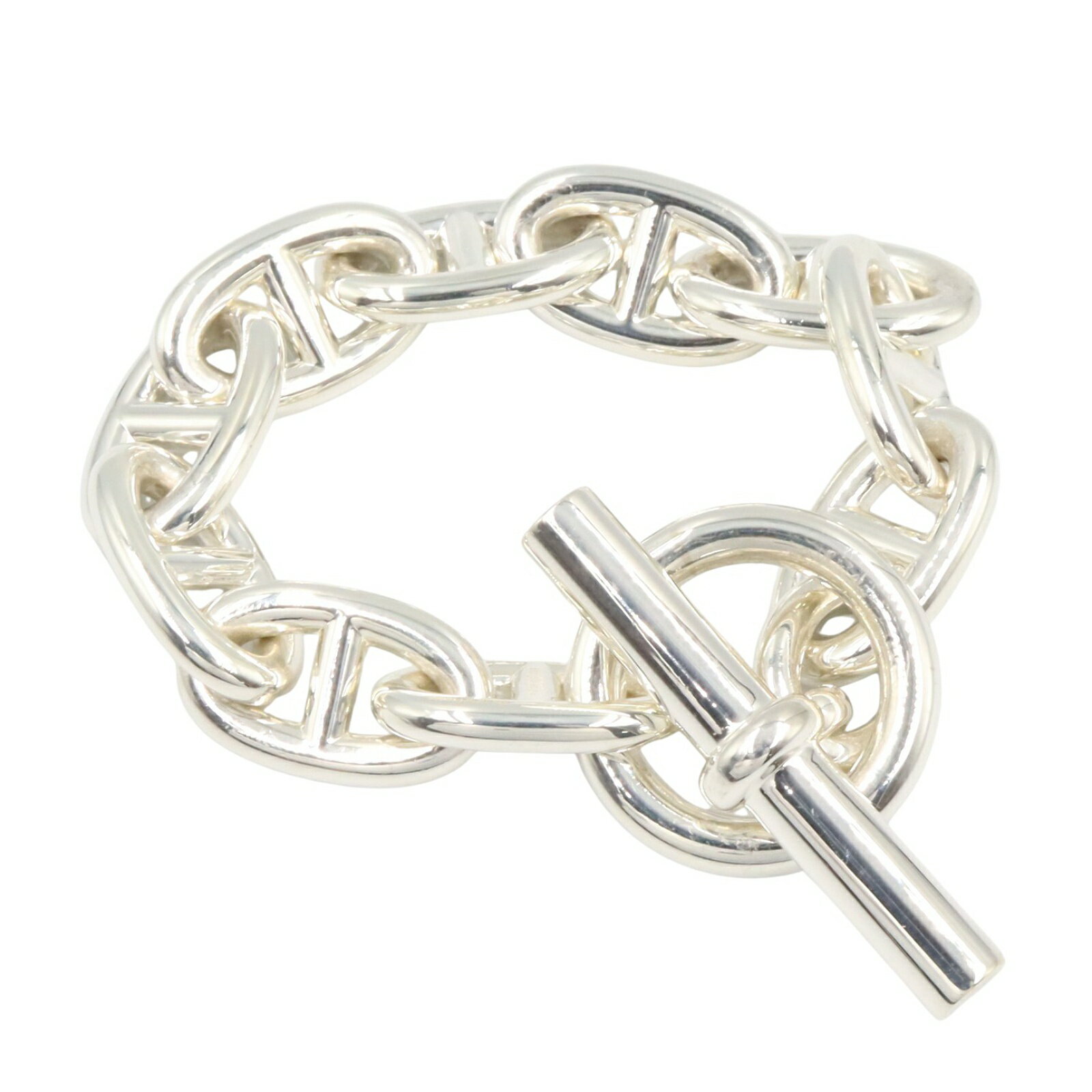 【まとめ買い10%OFF対象】エルメス HERMES シェーヌダンクル TGM 10コマ ブレスレット ブレスレット アクセサリー シルバー925 メンズ レディース シルバー系 【中古】
