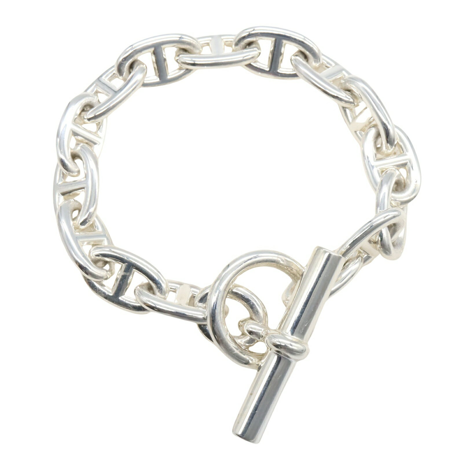【10％OFFクーポン対象】エルメス HERMES シェーヌダンクル MM 15コマ ブレスレット ブレスレット アクセサリー シルバー925 レディース シルバー系 【中古】