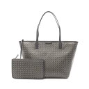 《千円OFFクーポン対象》トリーバーチ Tory Burch エバーレディ ジップ トートバッグ バッグ PVCコーティングキャンバス レザー レディース ブラック系 / マルチカラー 145634001 【新品】