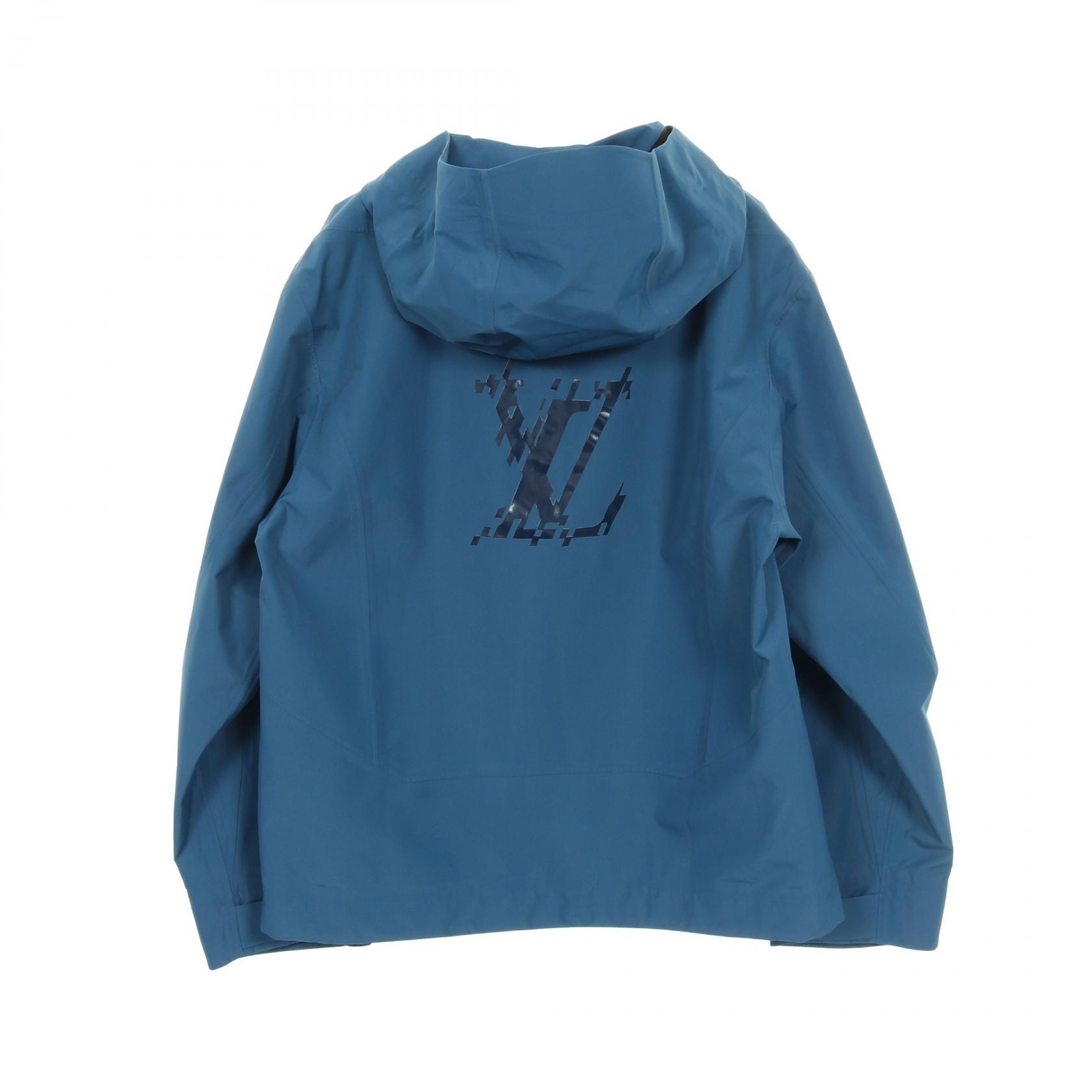 【全品5％OFFクーポン】ルイ・ヴィトン LOUIS VUITTON シグネチャーフードジャケット マウンテンパーカー 衣料品 アウター ポリエステル メンズ グリーン系 1AF944 【中古】