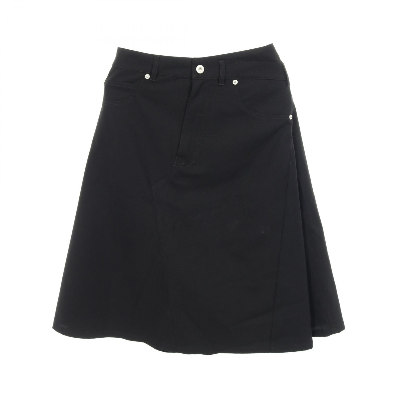 【10％OFFクーポン対象】ロエベ LOEWE スカート 衣料品 ボトムス コットン レディース ブラック系 【中古】