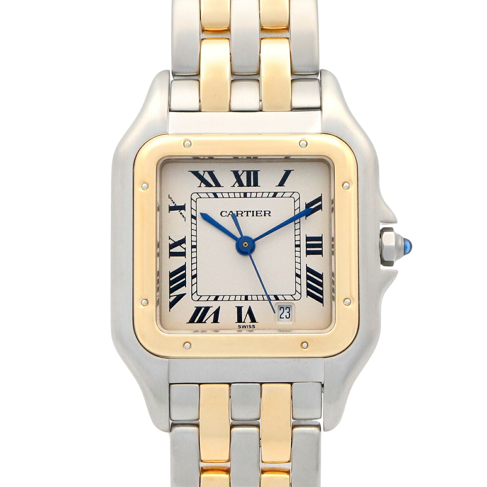 カルティエ CARTIER パンテールMM 2ロウ デイト 腕時計 時計 K18（イエローゴールド） ステンレススチール レディース シルバー系 83083242 【中古】