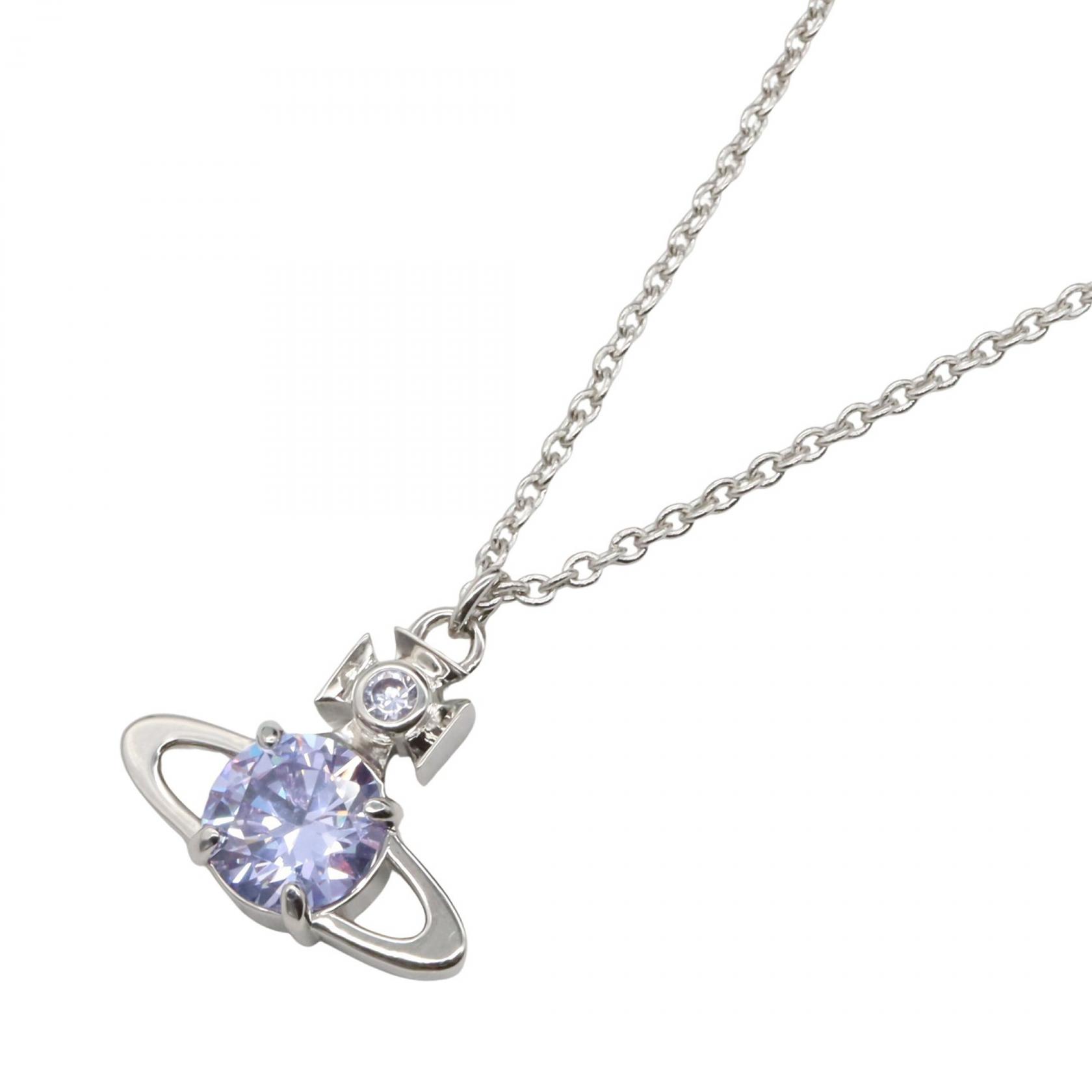 【まとめ買い10%OFF対象】ヴィヴィアンウエストウッド Vivienne Westwood ラージ レイナ ネックレス ネックレス ジュエリー 真鍮 メンズ レディース パープル系 / シルバー系 630203GL/02P691 【新品】