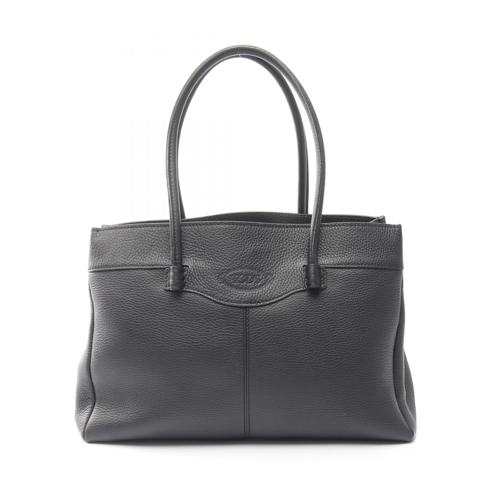 【15％OFFクーポン対象】トッズ TOD'S MOCASSINO トートバッグ バッグ レザー レディース ブラック系 【中古】