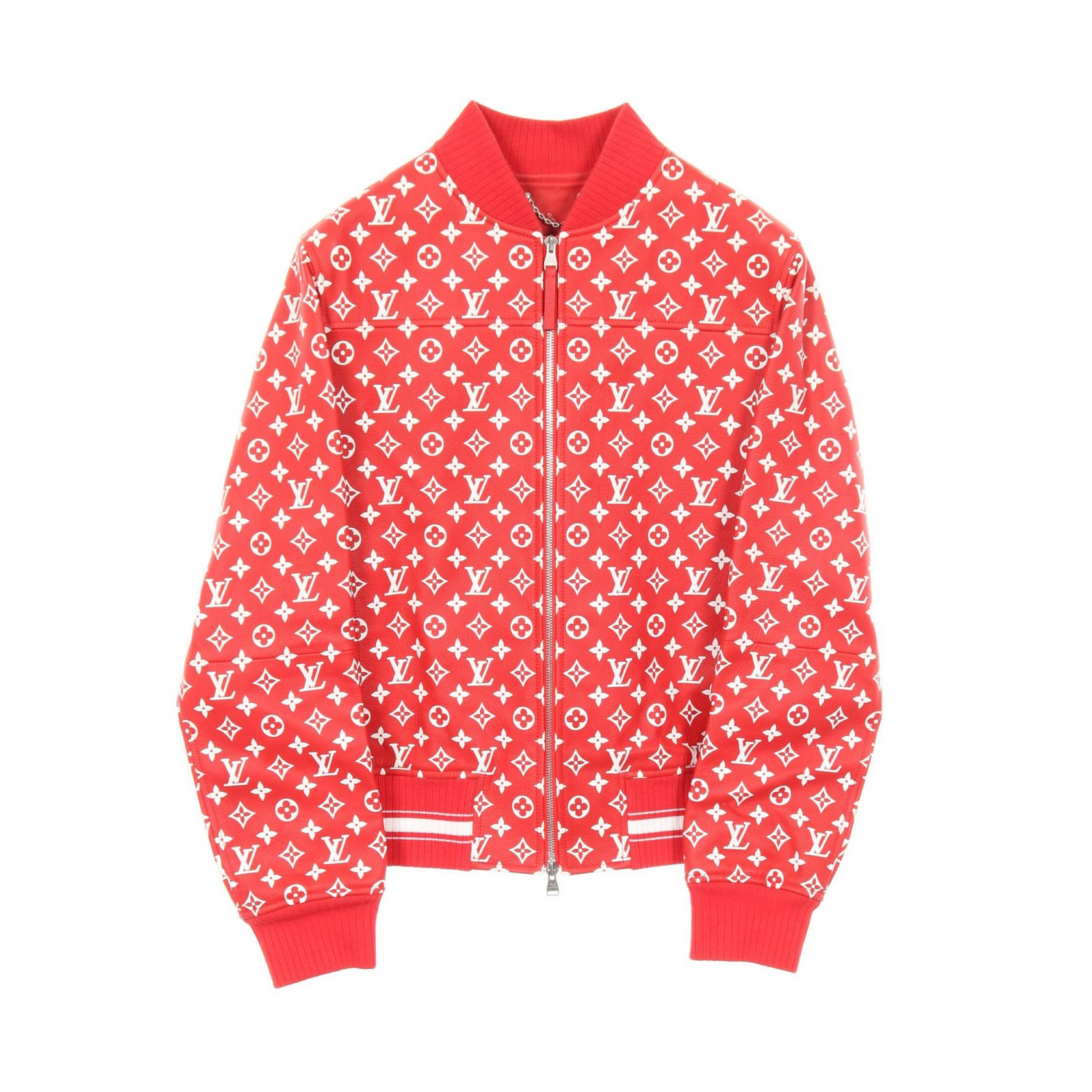 ≪5%OFF&まとめ買い対象≫ルイ・ヴィトン LOUIS VUITTON LOUIS VUITTON × Supreme モノグラム 革ジャン 衣料品 アウター...