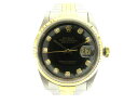 ロレックス ROLEX デイトジャスト 16233G 10Pダイヤモンド メンズ 腕時計 自動巻き シルバー ×K18YG750イエローゴールド×ダイヤモンド/ブランドオフ