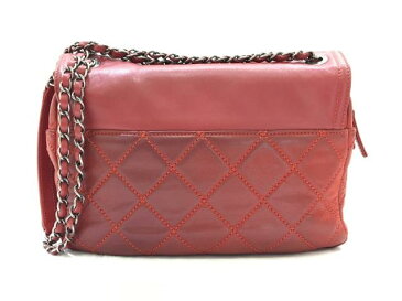 【中古】シャネル チェーンショルダーバッグ レッド レザー 【ランクB】 | CHANEL ショルダーバッグ 肩掛け バック ブランドバッグ ショルダーバック BAG ショルダー ブランドオフ バッグ ブランド ブランドバック 送料無料 父の日 ボーナス マラソン