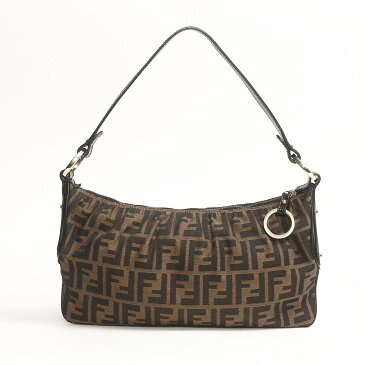 【中古】 フェンディ ズッカ ショルダーバッグ レディース キャンバス x レザー ズッカ / ブラウン | FENDI ショルダーバック ショルダー 肩がけ バッグ バック BAG ブランドバッグ ブランドバック 美品 ブランドオフ BRANDOFF