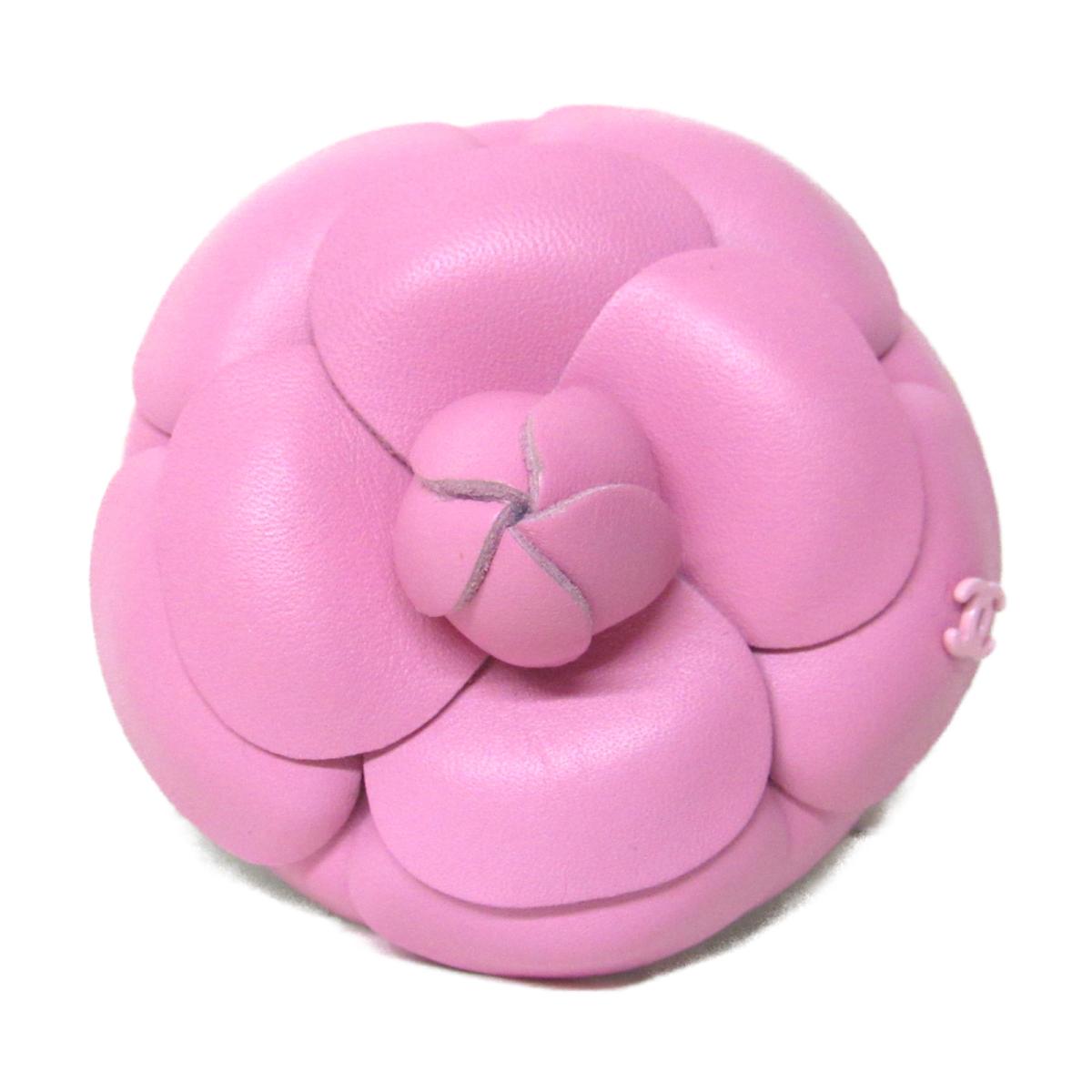【中古】 シャネル カメリアブローチ ブローチ レディース レザー ピンク | CHANEL BRANDOFF ブランドオフ ブランド ジュエリー アクセサリーのサムネイル