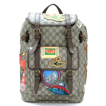 【中古】 グッチ GG スプリーム リュックサック バックパック メンズ GGスプリーム ベージュ (47386) | GUCCI BRANDOFF ブランドオフ レディース ブランド ブランドバッグ ブランドバック かばん バッグ バック リュック