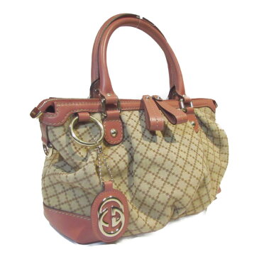 【中古】 グッチ ハンドバッグ レディース GG キャンバス レザー ベージュ ピンク (247902) | GUCCI BRANDOFF ブランドオフ ブランド ブランドバッグ バッグ バック ショルダーバッグ 肩かけ