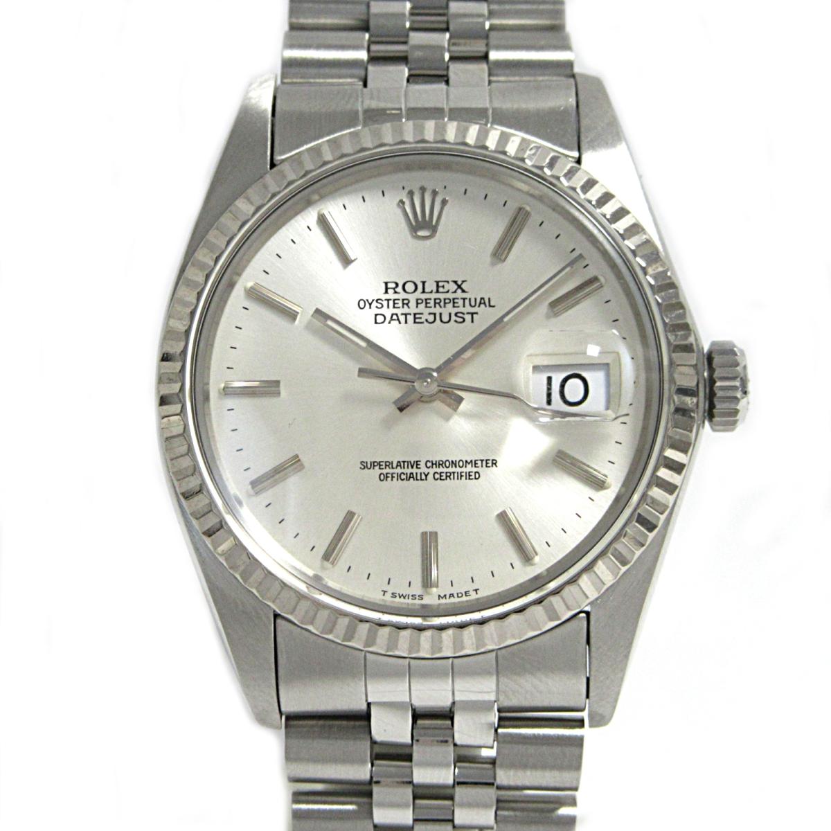 【中古】 ロレックス デイトジャスト 腕時計 ウォッチ メンズ ステンレススチール (SS) × K18WG (750) ホワイトゴールド (16014) | ROLEX BRANDOFF ブランドオフ ブランド ブランド時計 ブランド腕時計 時計