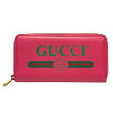 【中古】 グッチ グッチプリント ラウンド ファスナー 長財布 レディース レザー ピンク (496317) | GUCCI BRANDOFF ブランドオフ ブランド ブランド財布 財布 サイフ