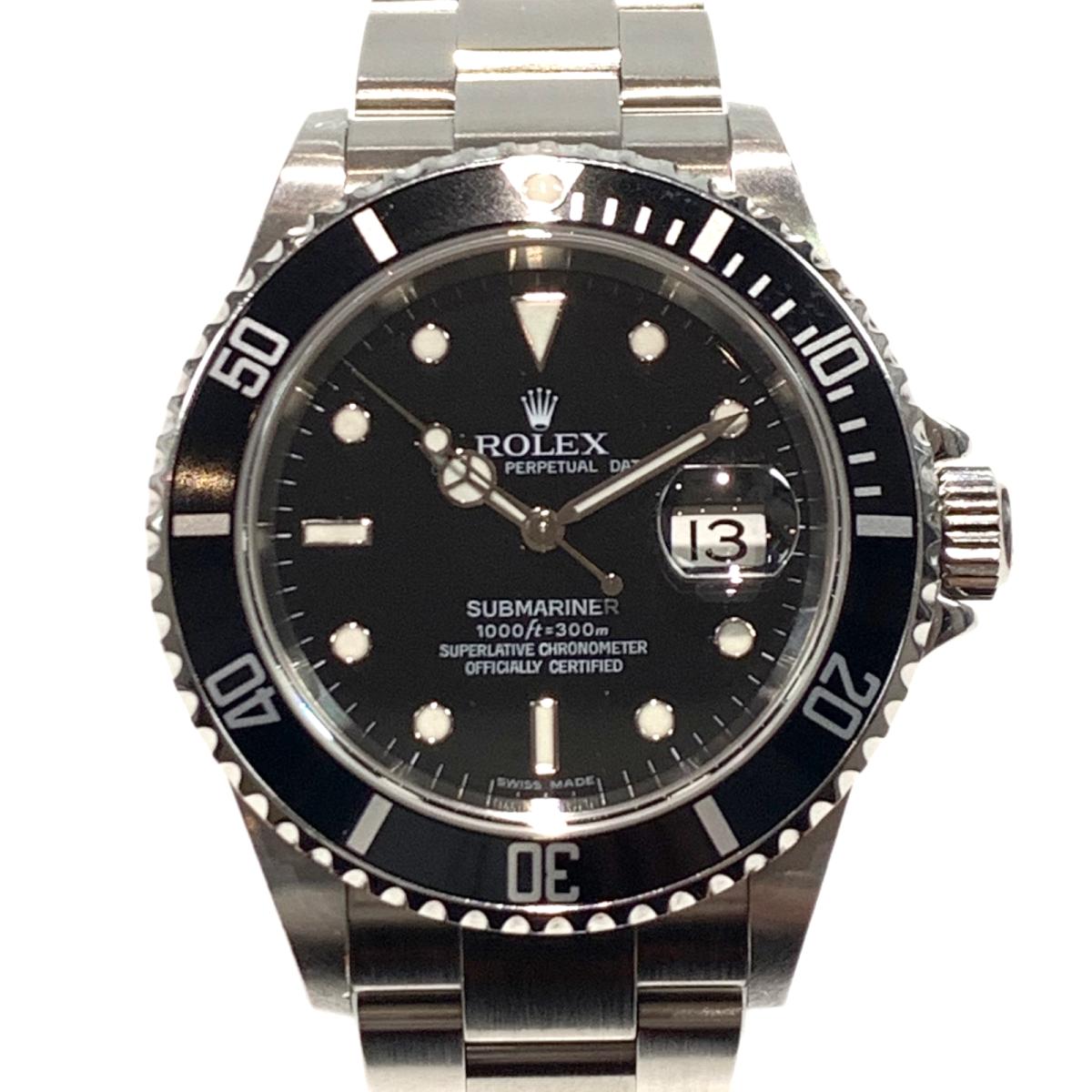 【中古】 ロレックス サブマリーナ 腕時計 ウォッチ メンズ ステンレススチール (SS) シルバー x ブラック (16610) | ROLEX BRANDOFF ブランドオフ ブランド ブランド時計 ブランド腕時計 時計