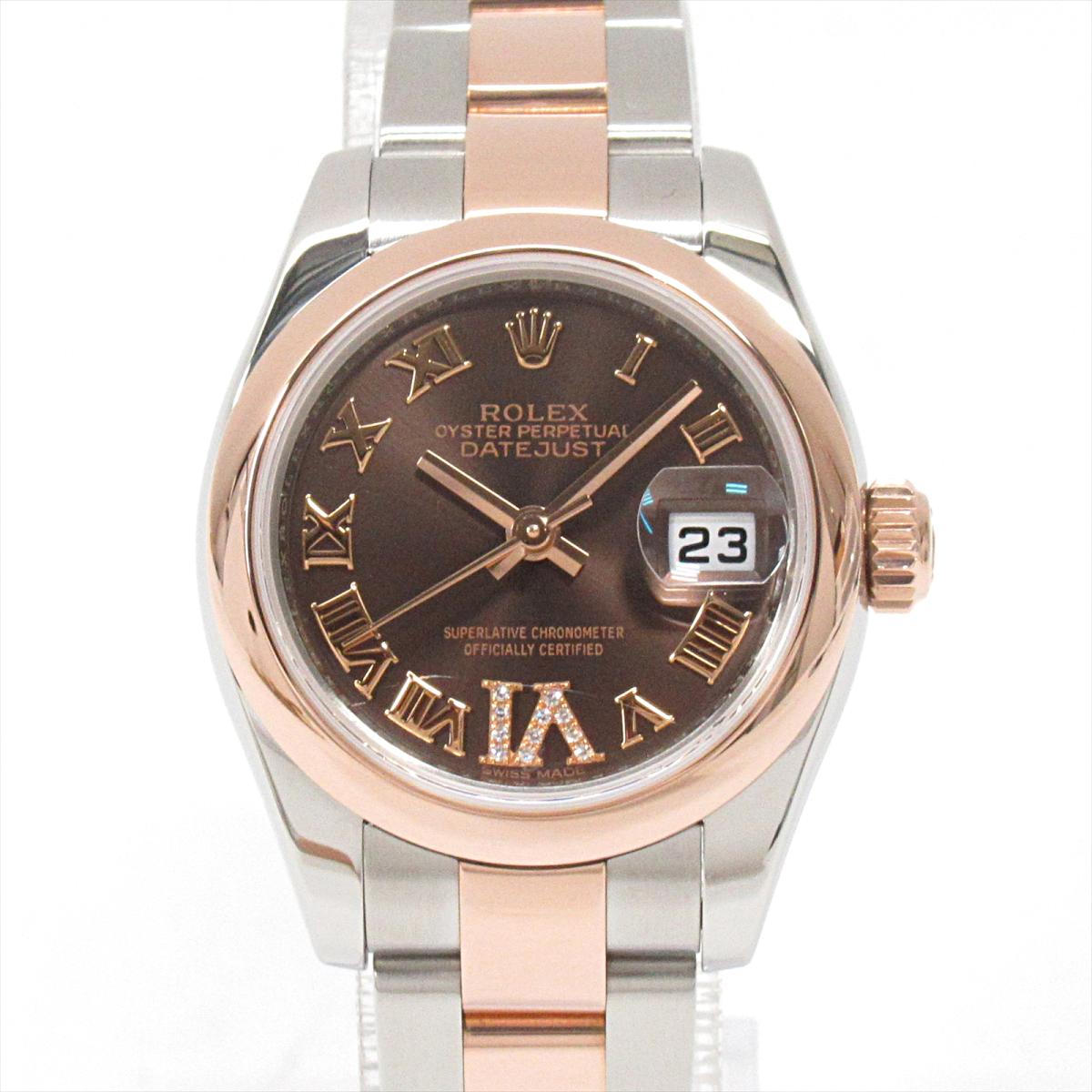 【中古】 ロレックス デイトジャスト 腕時計 ウォッチ レディース ステンレススチール'(SS) x K18PG'(ピンクゴールド) ダイヤモンド (179161) | ROLEX BRANDOFF ブランドオフ ブランド ブランド時計 ブランド腕時計 時計
