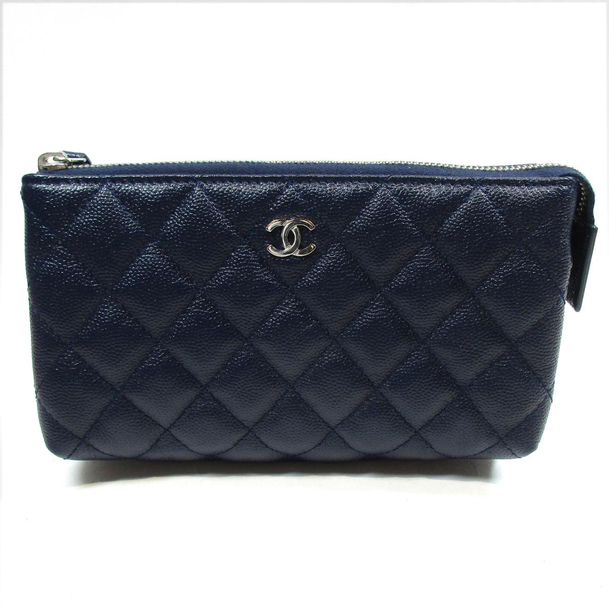 【楽天市場】【中古】 シャネル マトラッセポーチ レディース レザー ネイビー | CHANEL BRANDOFF ブランドオフ ブランド