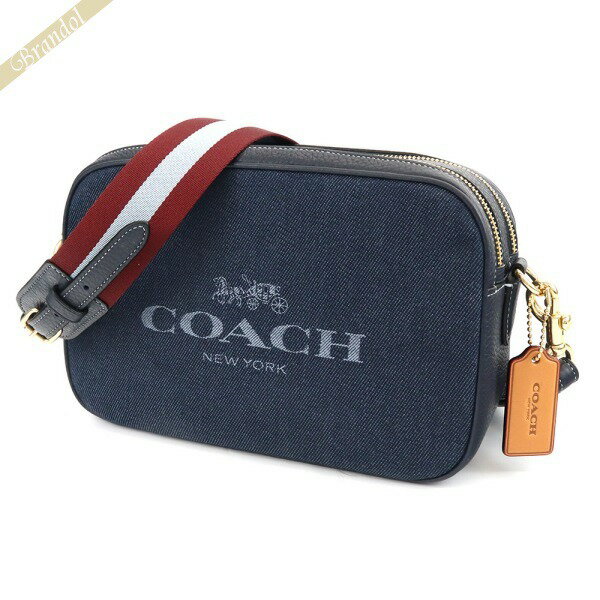 《店内全品・最大P12倍_5日2時迄》コーチ COACH レディース ショルダーバッグ ロゴ デニム カメラバッグ ネイビー系 C8585 IMDEN | コンビニ受取 ブランド