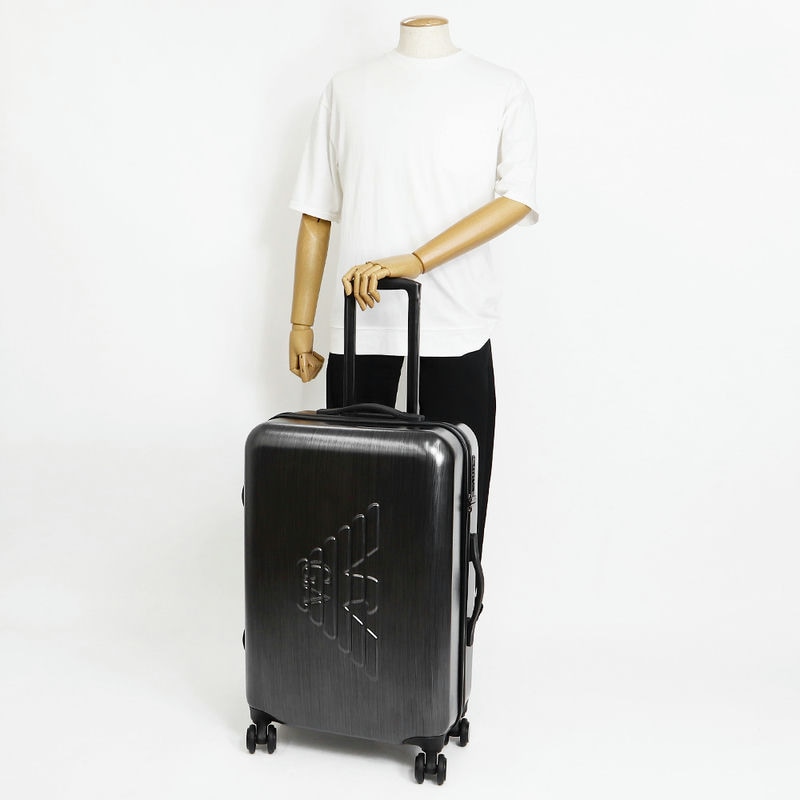 エンポリオアルマーニ EMPORIO ARMANI スーツケース イーグルロゴ 60L Mサイズ ダ...