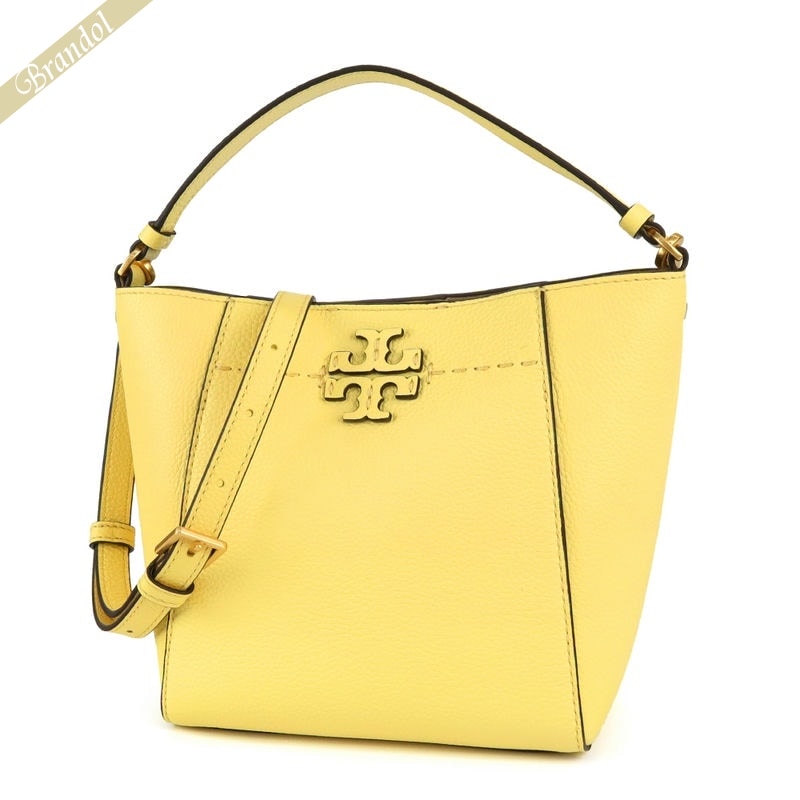 トリーバーチ 可愛いショルダーバッグ レディース トリーバーチ TORY BURCH レディース ショルダーバッグ マックグロー バケットバッグ イエロー 74956 701 | コンビニ受取 ブランド