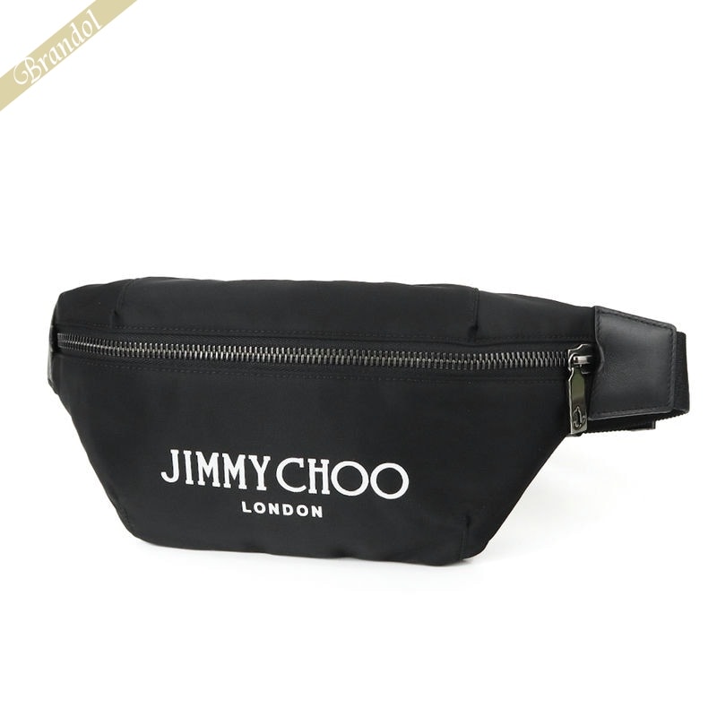 ジミーチュウ JIMMY CHOO レディース・メンズ ボディバッグ キャンバス ウェストバッグ ブラック FINSLEY DNH 0258 | 2023年秋冬新作 2023AW ブランド