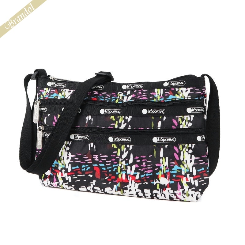 レスポートサック LeSportsac レディース ショルダーバッグ QUINN BAG チェック柄風 ブラック系マルチカラー 3352 E474 | コンビニ受取 ブランド