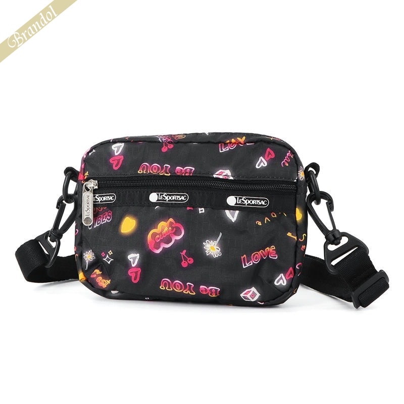 レスポートサック LeSportsac レディース ショルダーバッグ CLASSIC ネオン風 キュート柄 ブラック系 3470 E481 | コンビニ受取 ブランド