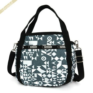 レスポートサック LeSportsac レディース ショルダーバッグ SMALL JENNI 2way ミニトートバッグ 幾何学模様 グレー系 8056 D733 | コンビニ受取 ブランド