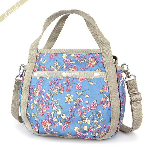 レスポートサック LeSportsac レディース ショルダーバッグ SMALL JENNI 2way ミニトートバッグ フラワー 花柄 ブルー系×グレージュ 8056 F426 | コンビニ受取 ブランド