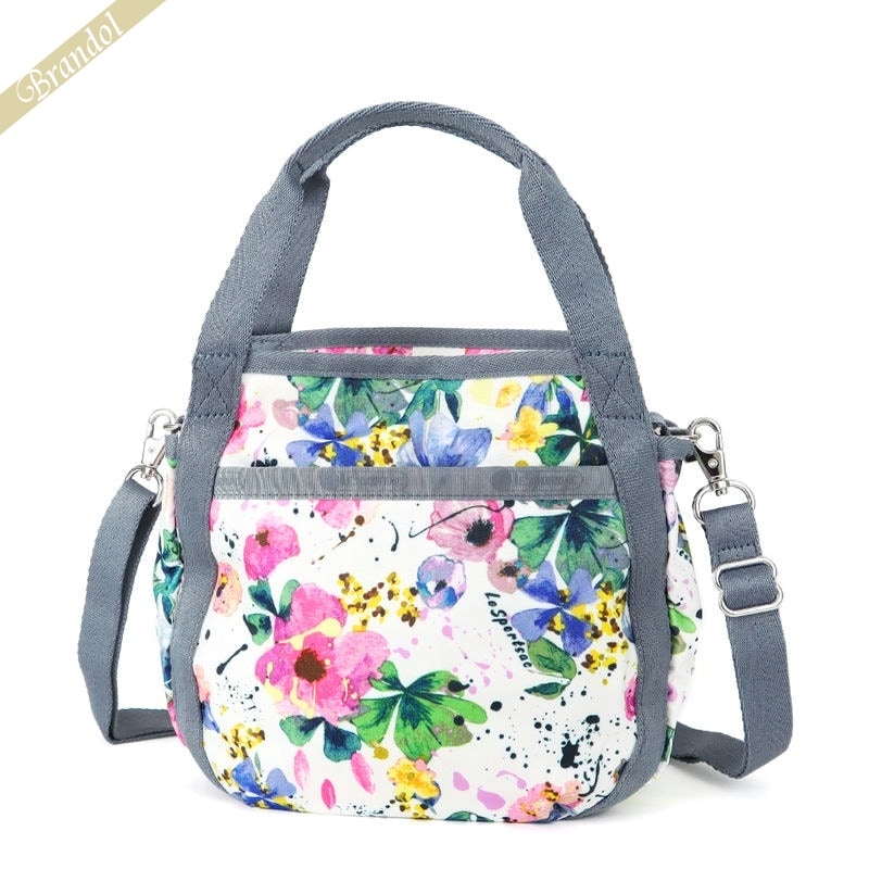 レスポートサック LeSportsac レディース ショルダーバッグ SMALL JENNI 2way ミニトートバッグ フラワー 花柄 ホワイト系マルチカラー×グレー 8056 F965 | コンビニ受取 ブランド