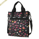 レスポートサック LeSportsac レディース トートバッグ SMALL N/S TOTE 縦型 2wayショルダーバッグ ネオン風 キュート柄 ブラック系 3538 E481 | コンビニ受取 ブランド