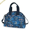 ボストンバッグ レスポートサック LeSportsac レディース ショルダーバッグ YORK SATCHEL 2way ミニボストンバッグ カルーセル柄 ブルー 3561 E480 | コンビニ受取 ブランド