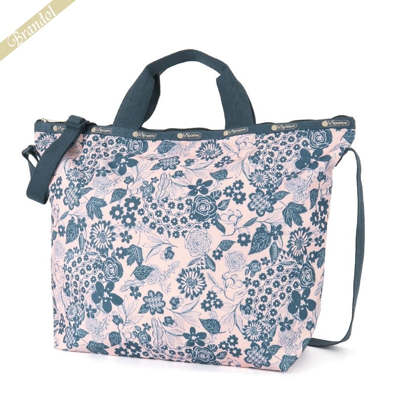 レスポートサック LeSportsac レディース トートバッグ DELUXE EASY CARRY TOTE 2wayショルダーバッグ ボタニカル柄 ピンク×ブルー 4360 E483 | コンビニ受取 ブランド