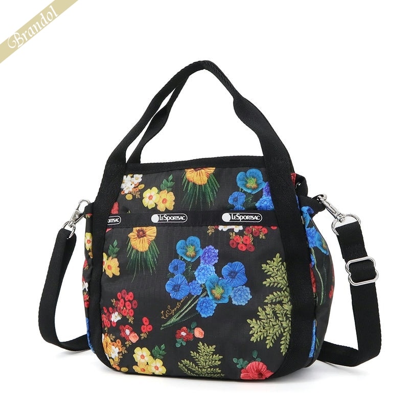 レスポートサック LeSportsac レディース ショルダーバッグ SMALL JENNI 2way ミニトートバッグ 花柄 ブラック系マルチカラー 8056 E477 | コンビニ受取 ブランド