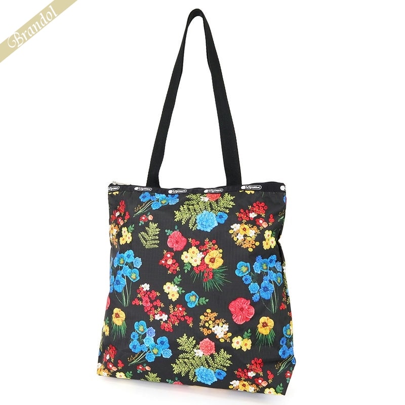 トートバッグ レスポートサック LeSportsac レディース トートバッグ EASY MAGAZINE TOTE 花柄 ブラック系マルチカラー 3531 E477 | コンビニ受取 ブランド