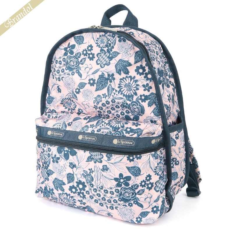 レスポートサック LeSportsac レディース リュックサック BASIC BACKPACK ボタニカル柄 ピンク×ブルー 7812 E483 | コンビニ受取 ブランド