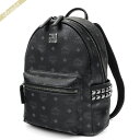 エムシーエム MCM レディース リュックサック ヴィセトス柄 モノグラム サイドスタッズ付 バックパック ブラック MMKAAVE15 BK001 | ブラン...