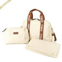 クロエ Chloe レディース ショルダーバッグ 2way マザーズバック おむつ替えマット付き ボストンタイプ ナチュラル×ブラウン C20190 148 |...