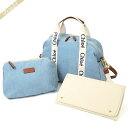 クロエ Chloe レディース ショルダーバッグ 2way マザーズバック おむつ替えマット付きライトブルー×ホワイト C20191 Z10 | 2024年春夏...
