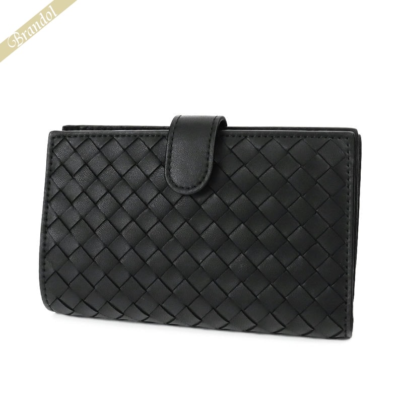 ボッテガヴェネタ BOTTEGA VENETA 財布 メンズ・レディース 長財布 イントレチャート レザー ブラック 121060 V0016 8806 | ブランド